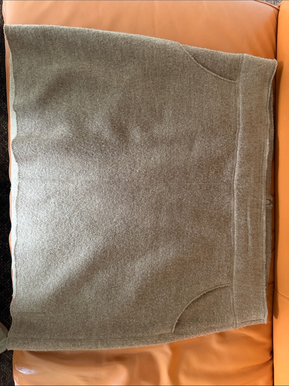 Escada light brown 100% Merino Wool Mini Skirt size L